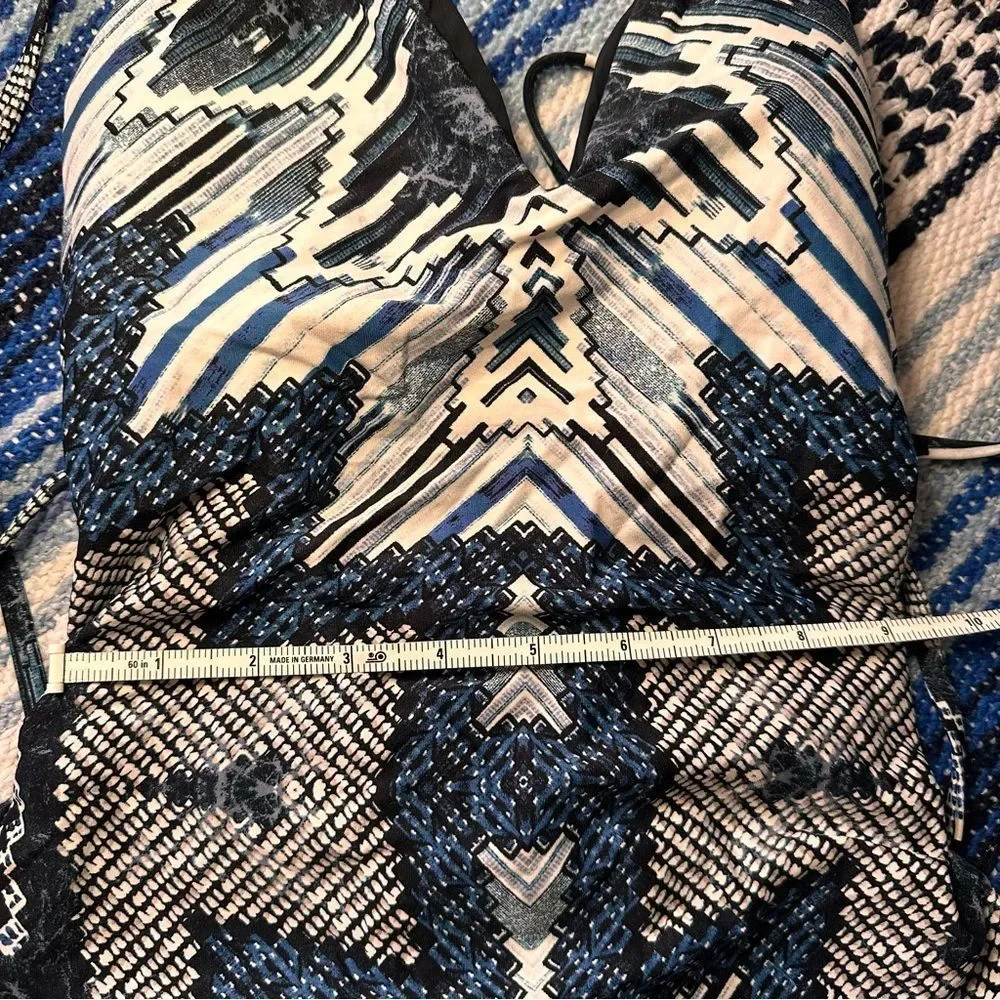 NEW Red Carter Women's Indigo Blues Lace Up One Piece Swimsuit - Picture 7 of 8